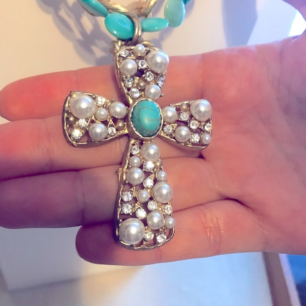 Beautiful Baroque Cross Necklace